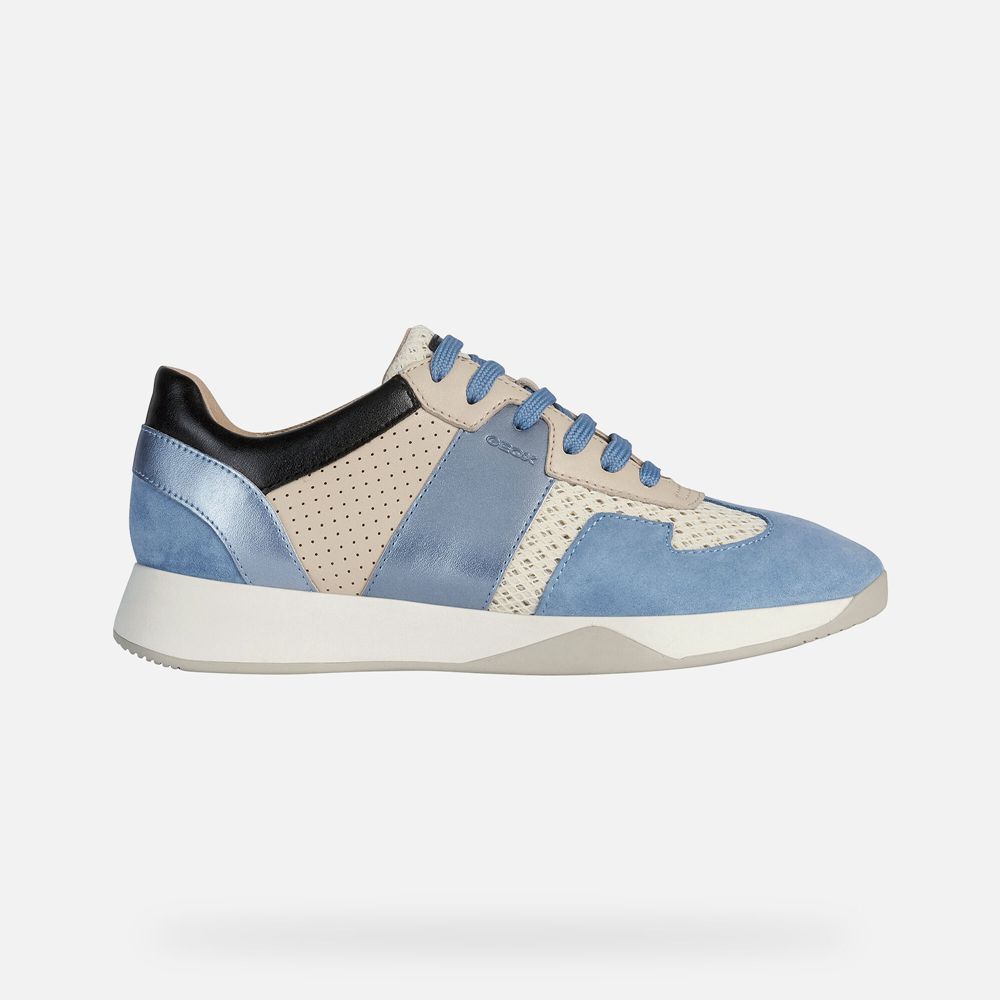 Basket Geox Suzzie - Blanche/Bleu - Femme 179408-FHB